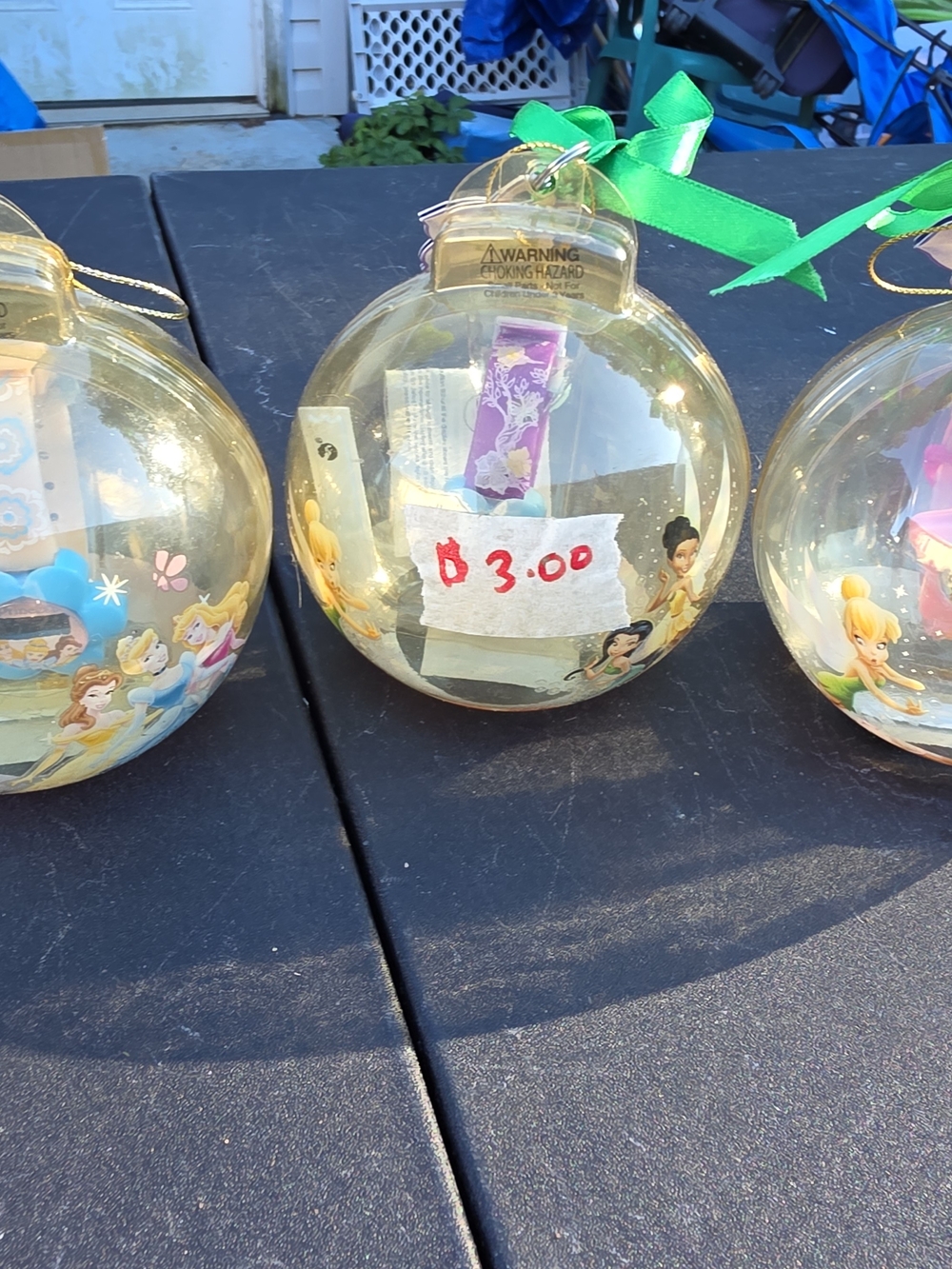 Clear Plastic Disney Princess Ornament Watches with Tinker Bell and Friends